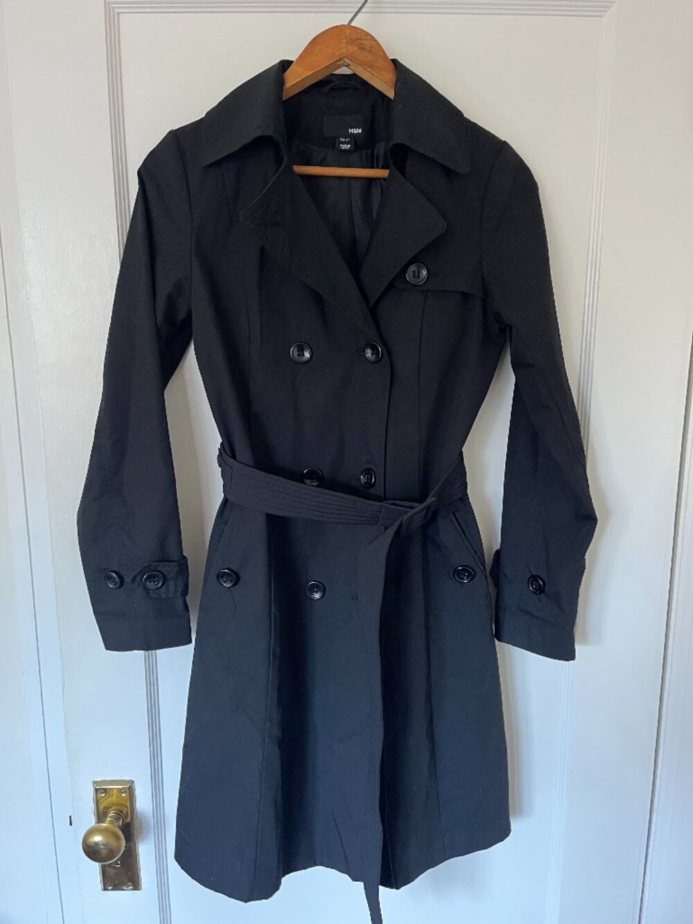 Black H & M Trench Coat